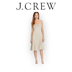 J.Crew Silk Ruffle Dress Wisp Floral Fairycore Dainty Wedding Guest Size 10 NWT